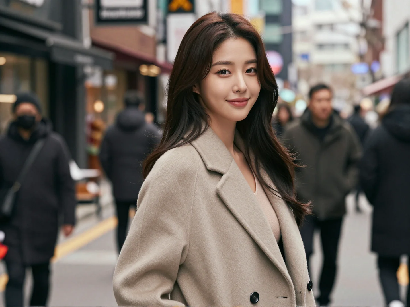 남지현 겨울 무스탕 코디01